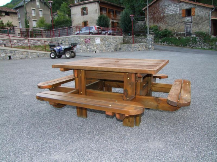 Table de pique-nique Touraine avec lasure